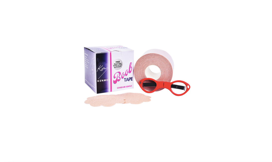 Boob Tape Combo Kit ā Tape + Free Nipple Covers & Fold-Up Scissors | All-Day Invisible Lift & Support