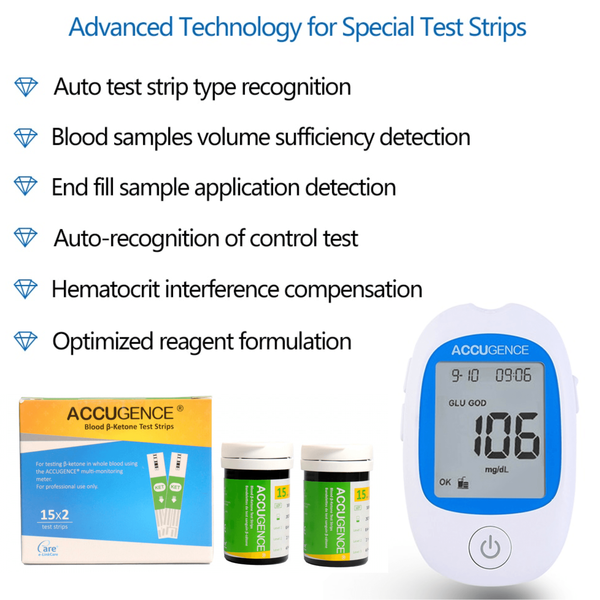 Blood Ketone Meter Starter Kit with 30 x beta-Ketone Strips - Homedoc