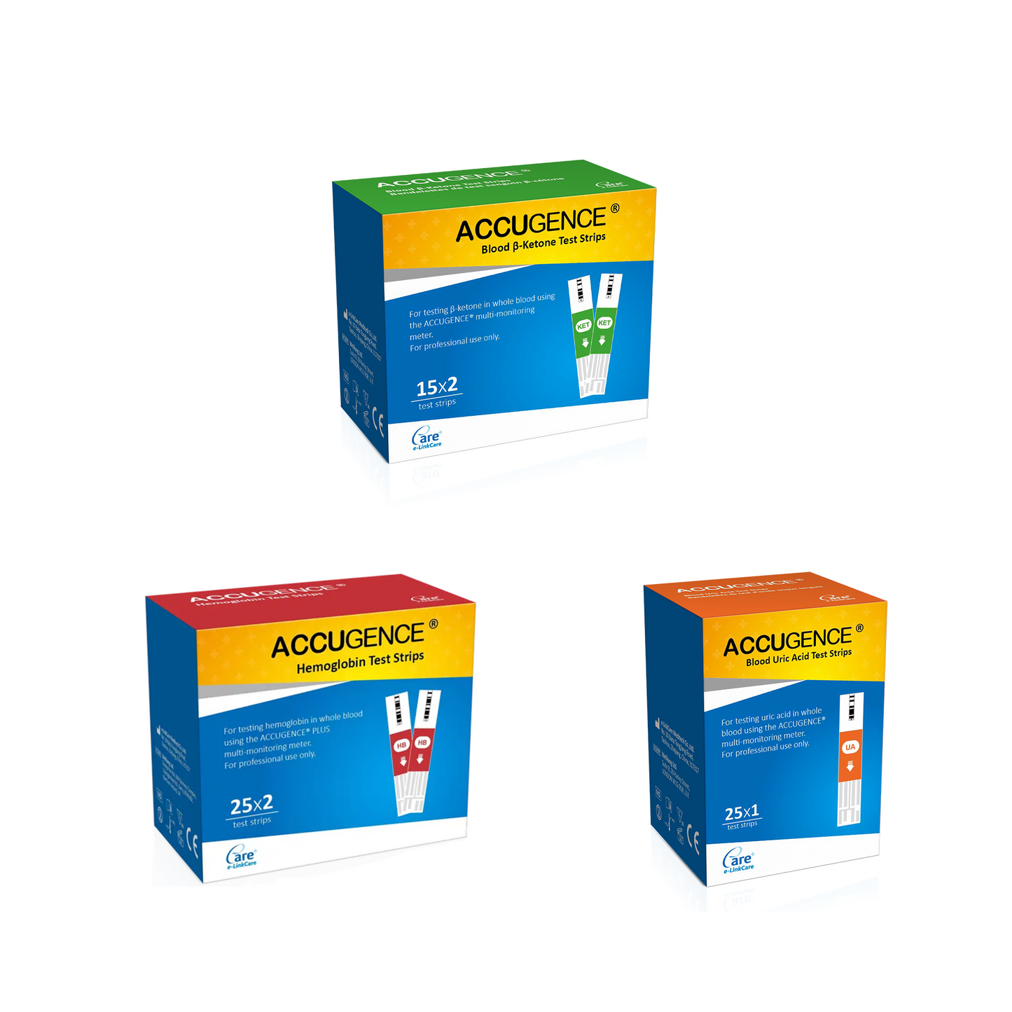 Accugence - Ketone, Hemoglobin and Uric Acid Test Kit