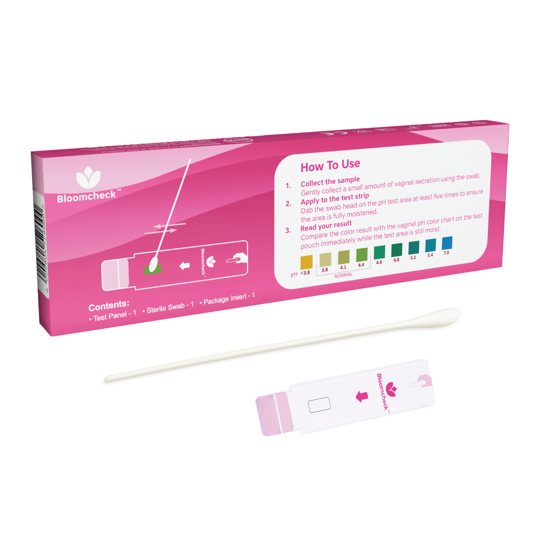 Bloomcheck Vaginal pH Infection Test | Quick At-Home Screening for BV, Imbalance & Vaginal Wellness