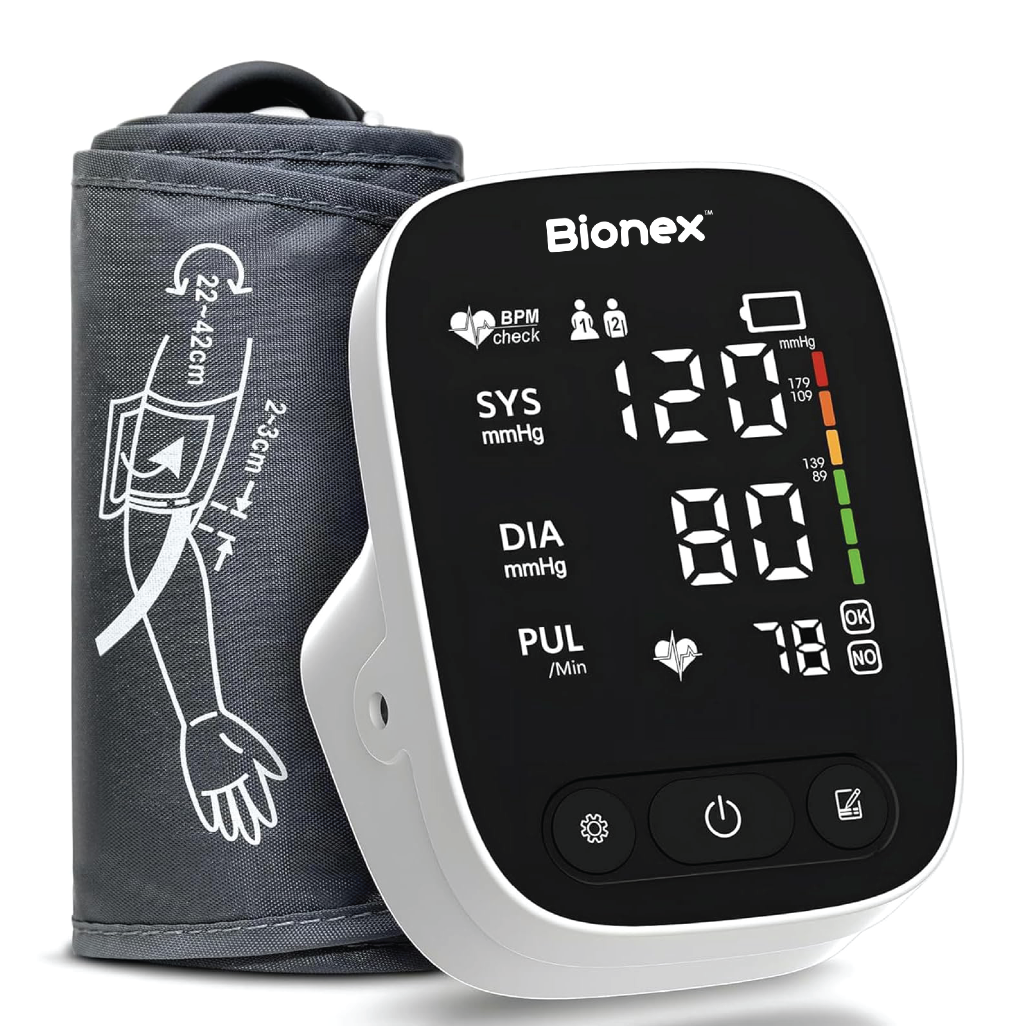 Bionex Blood Pressure Monitor with Arrhythmia Detection | Risk Indicator