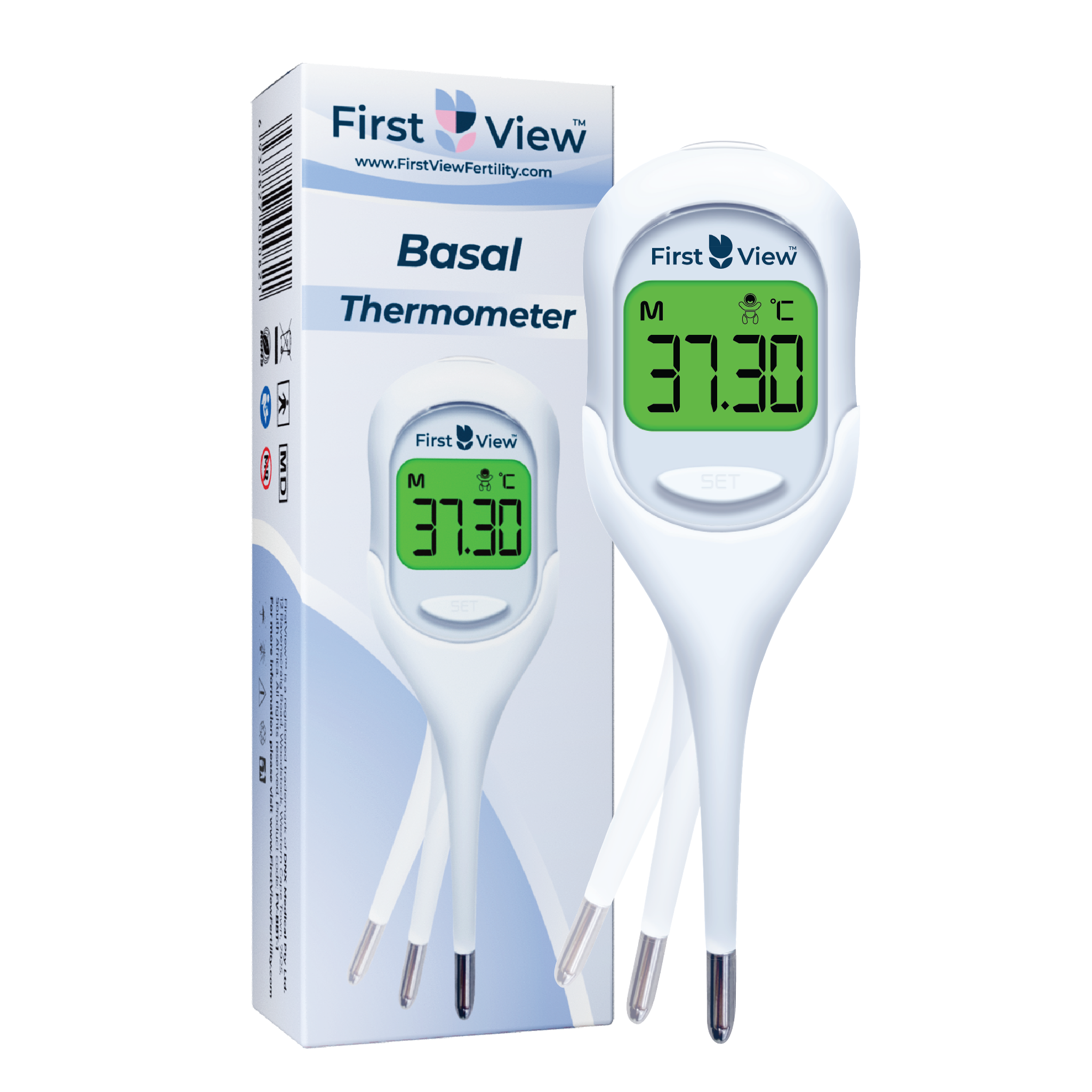 FirstView Digital Basal Thermometer | High Precision Ovulation, Fertility & Multi-Purpose Body Temperature Tracker