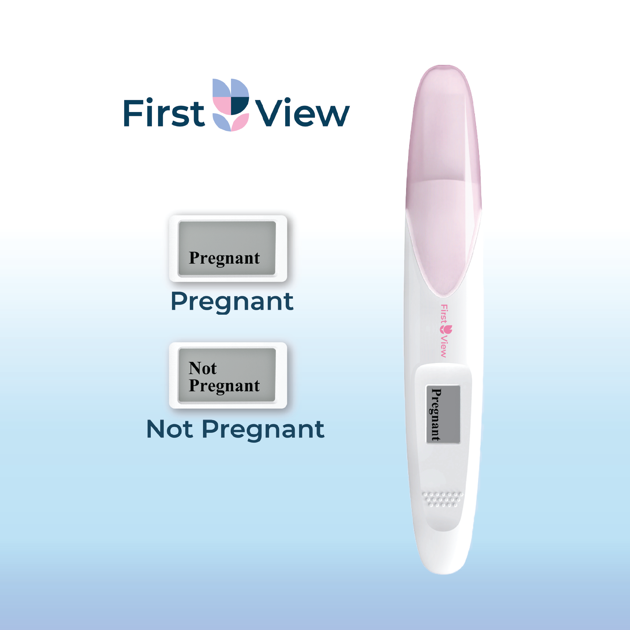 FirstView Digital Early Pregnancy Test (2 Tests) | Fast & Accurate hCG Home Test with Digital “Pregnant/Not Pregnant” Display