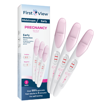 FirstView Midstream Early Pregnancy Test (3 x hCG Tests) | Rapid Early Detection Home Pregnancy Test