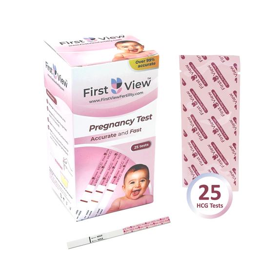 FirstView - 25 Pregnancy (HCG) Urine Test Strips Kit