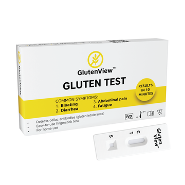 GlutenView Gluten Intolerance Celiac Rapid Test | Fast At-Home Test for Gluten Intolerance & Celiac Risk
