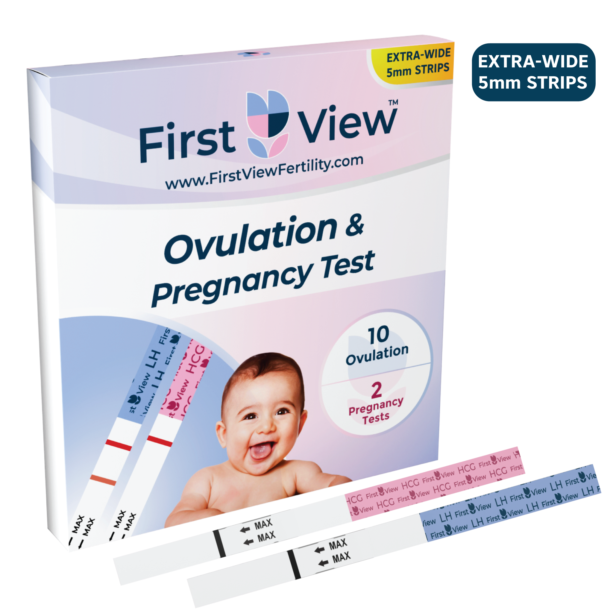 FirstView 5mm Extra-Wide Ovulation & Pregnancy Test Kit