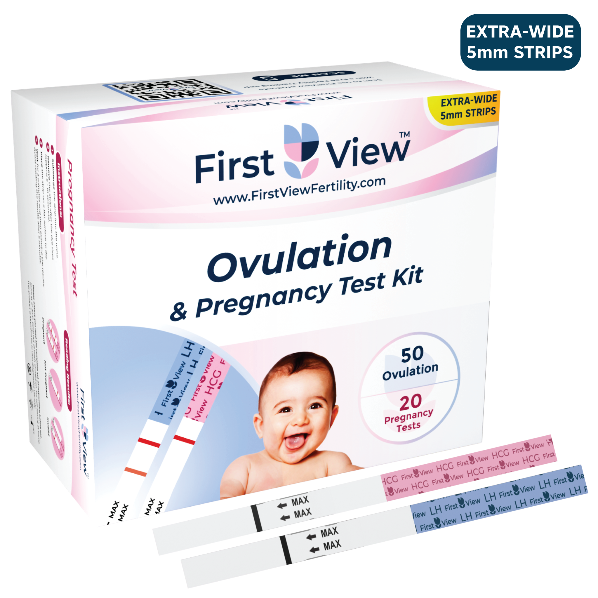 FirstView 5mm Extra-Wide Ovulation & Pregnancy Test Kit