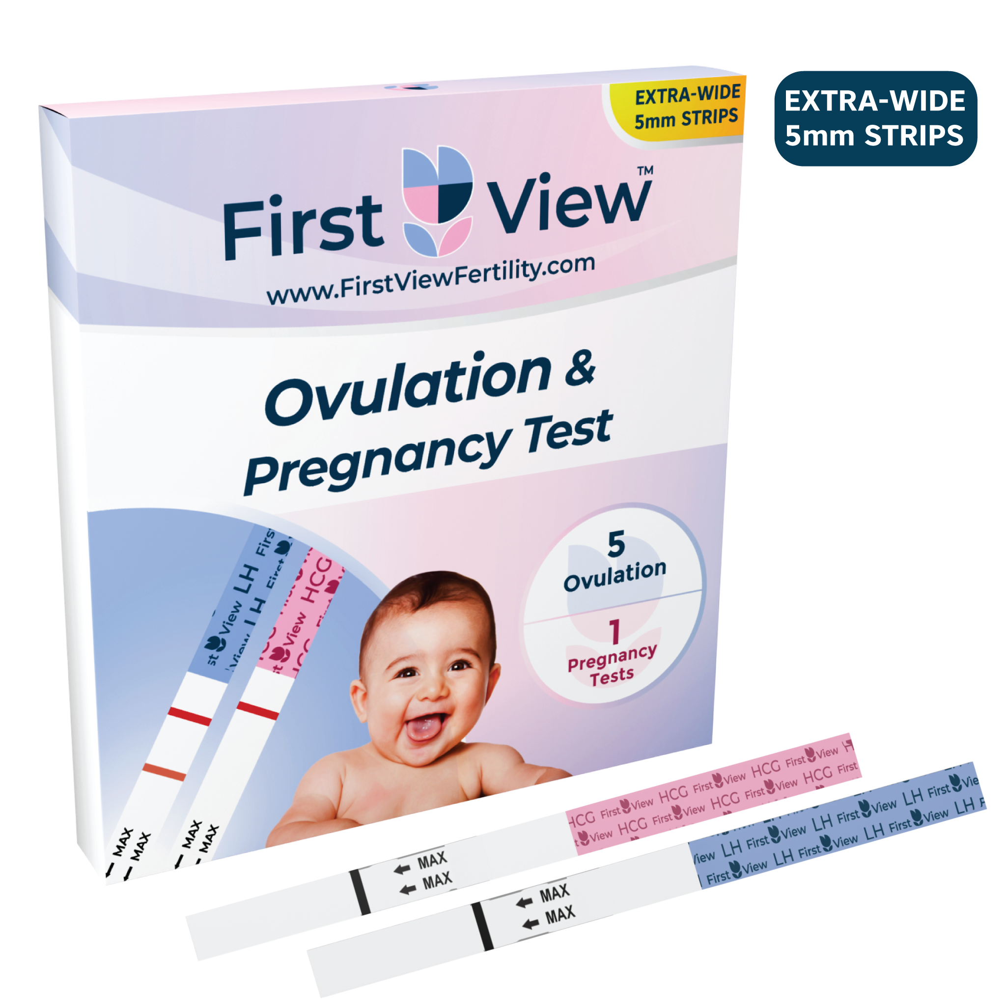 FirstView 5mm Extra-Wide Ovulation & Pregnancy Test Kit