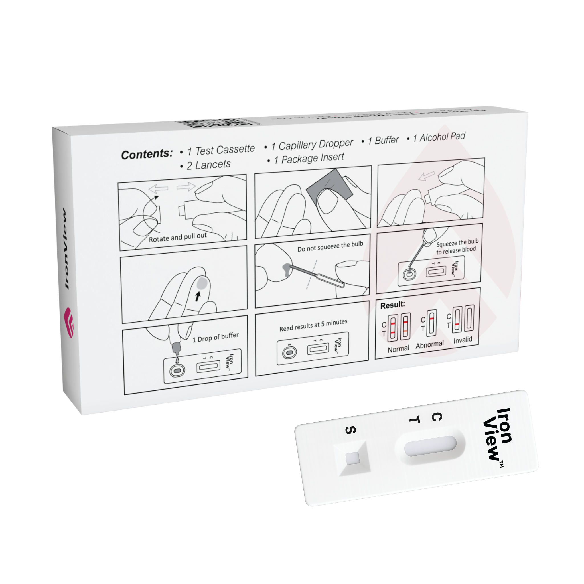IronView Iron Deficiency Test (1 x Ferritin Test Kit) | Rapid At-Home Test for Low Iron & Fatigue