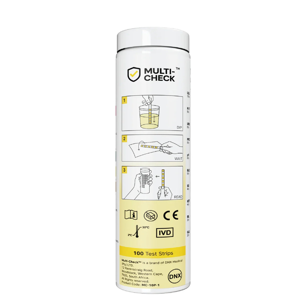 Multi-Check Clinic Urinalysis Double Pack – 200 Test Strips