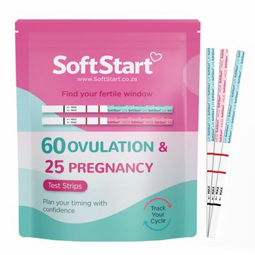 SoftStart - 60 Ovulation Strips & 25 Pregnancy Test Strips combo kit