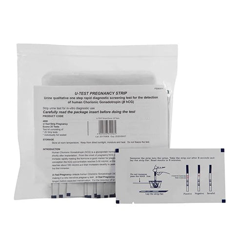 U-Test Pregnancy HCG Strips 25's