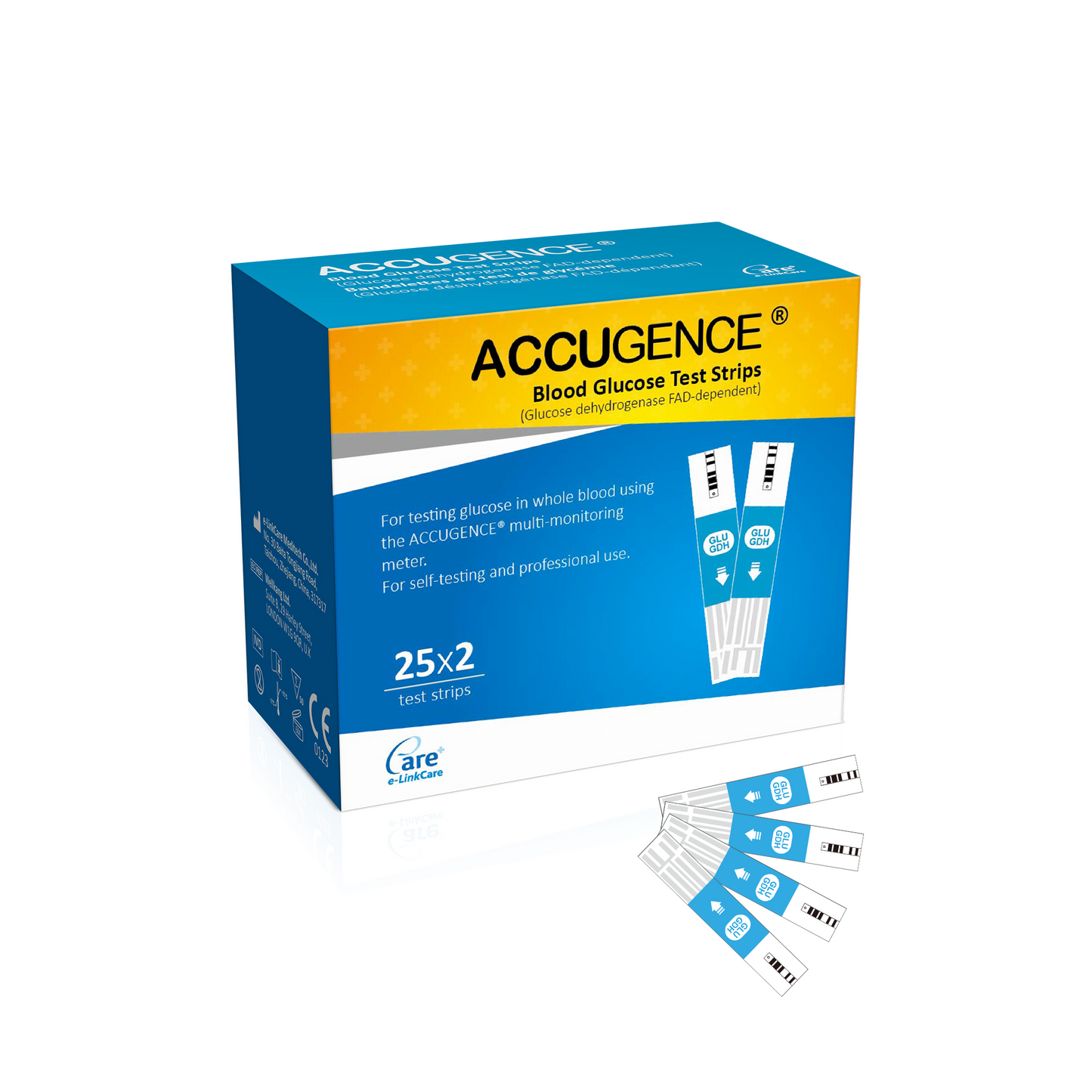 Accugence - Blood Glucose Meter Starter Kit with 50 x Glucose Test Strips