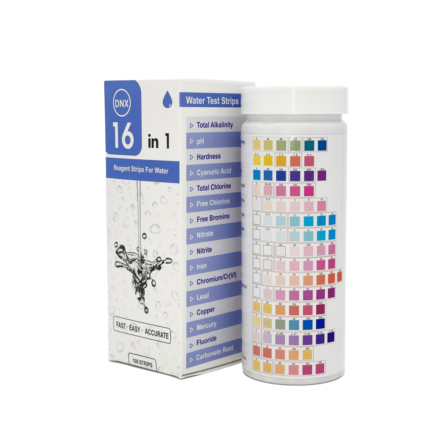 16 in 1 Full Panel Strips for Water Quality Testing - Homedoc